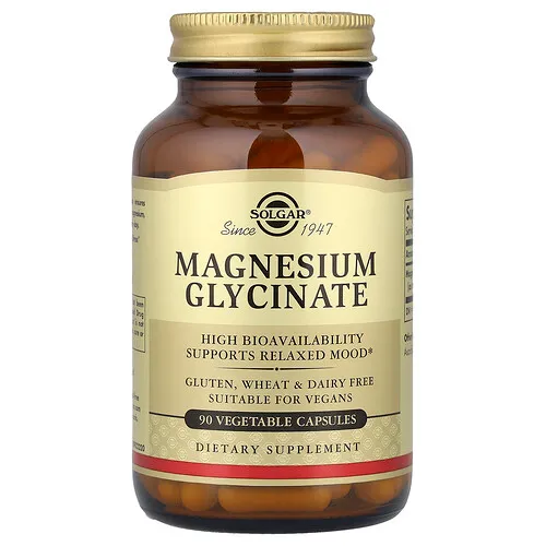 Solgar, Glicinato de magnesio, 90 cápsulas vegetales (120 mg por cápsula)