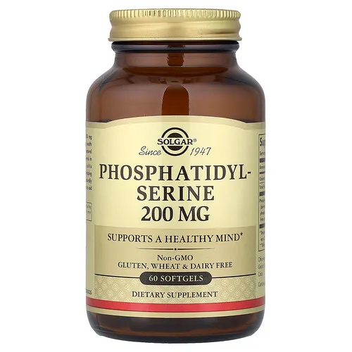 Solgar, Fosfatidilserina, 200 mg, 60 cápsulas blandas