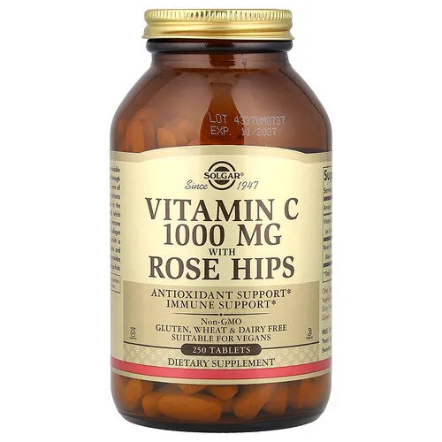 Solgar, Vitamina C con rosa mosqueta, 250 comprimidos
