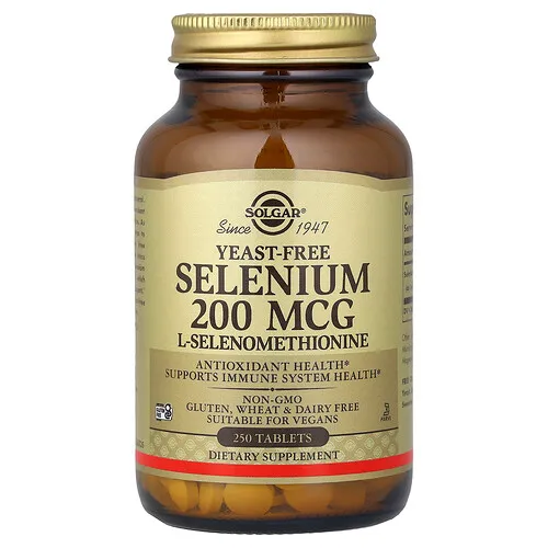 Solgar, Selenio, 200 mcg, 250 comprimidos