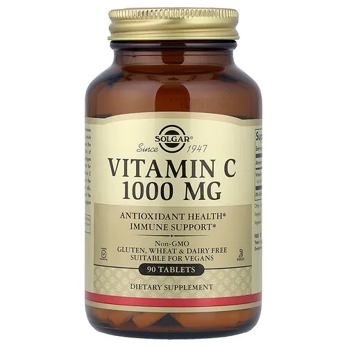 Solgar, Vitamina C, 1000 mg, 90 comprimidos