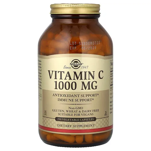 Solgar, Vitamina C, 1000 mg, 250 cápsulas vegetales