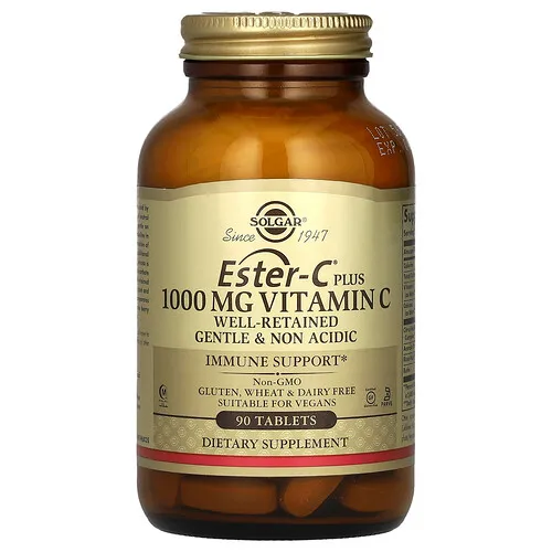 Solgar, Ester-C Plus, Vitamina C, 1000 mg, 90 comprimidos