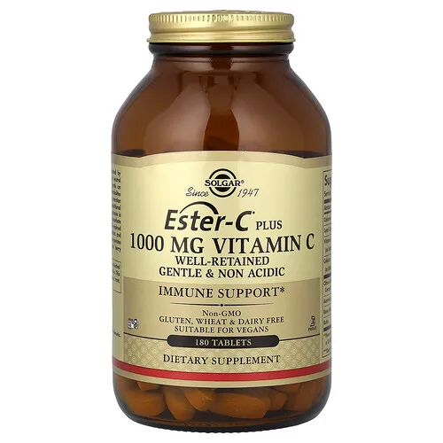 Solgar, Ester-C Plus, Vitamina C, 1000 mg, 180 comprimidos