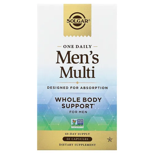 Solgar, Suplemento multivitamínico de uso diario para hombres, 60 cápsulas