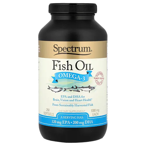 Spectrum Essentials, Aceite de pescado, Omega-3, 250 cápsulas blandas (500 mg por cápsula blanda)