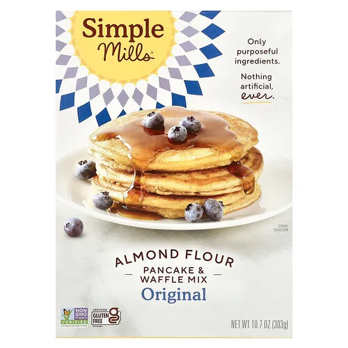 Simple Mills, Mezcla de harina de almendras para preparar panqueques y waffles, Original, 303 g (10,7 oz)
