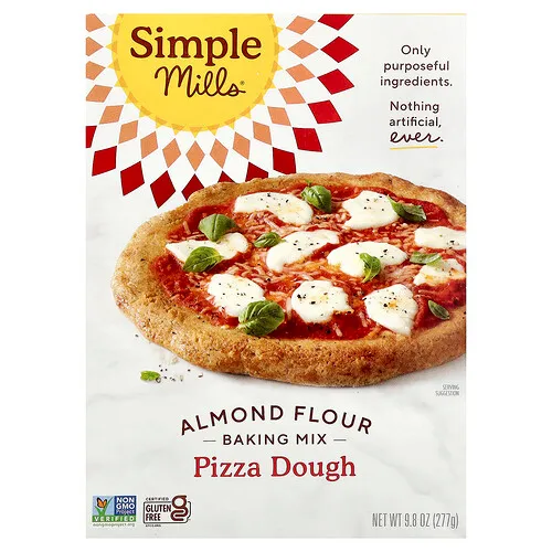 Simple Mills, Mezcla para hornear de harina de almendras, Masa para pizza, 277 g (9,8 oz)