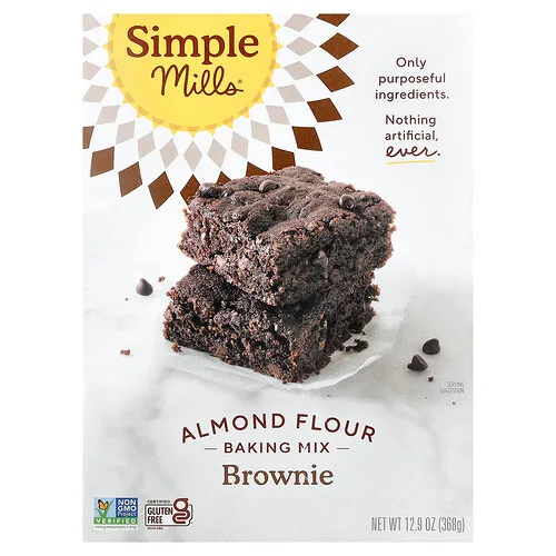 Simple Mills, Mezcla para hornear de harina de almendras, Brownie, 368 g (12,9 oz)