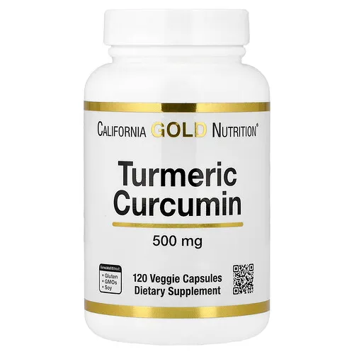 California Gold Nutrition, Curcumina de cúrcuma, 500 mg, 120 cápsulas vegetales