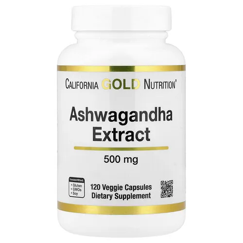 California Gold Nutrition, Ashwagandha, 500 mg, 120 cápsulas vegetales