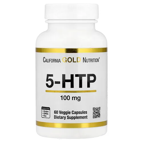 California Gold Nutrition, 5-HTP, 100 mg, 60 cápsulas vegetales