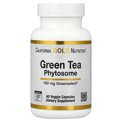 California Gold Nutrition, Green Tea Phytosome, Fitosoma de té verde,150 mg, 60 cápsulas vegetales