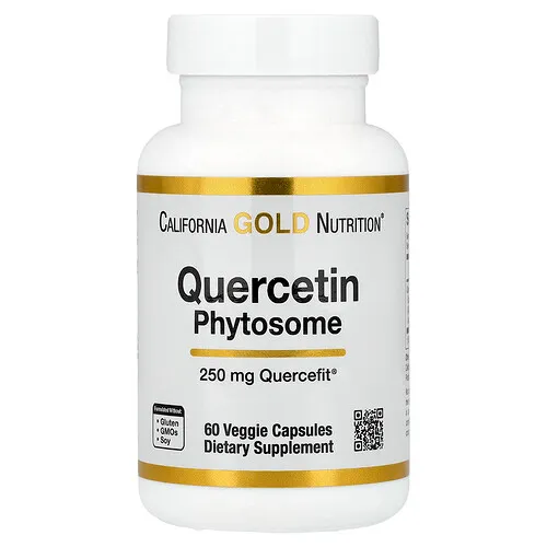 California Gold Nutrition, Quercetin Phytosome Quercefit®, Fitosoma de quercetina, 250 mg, 60 cápsulas vegetales