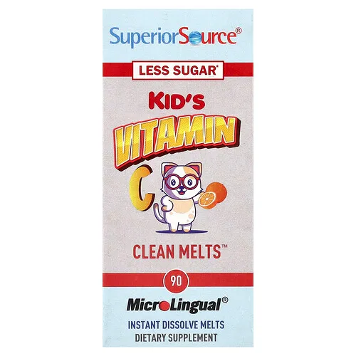 Superior Source, Vitamina C para niños, Clean Melts™, Naranja, 90 Melts de disolución instantánea MicroLingual®