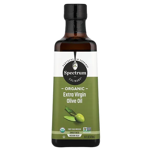 Spectrum Culinary, Aceite de oliva extra virgen orgánico, Primera prensada en frío, 473 ml (16 oz. líq.)