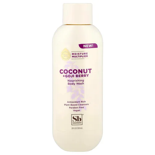 Soapbox, Jabón líquido nutritivo para el cuerpo, Coco y baya de goji, 591 ml (20 oz. líq.)