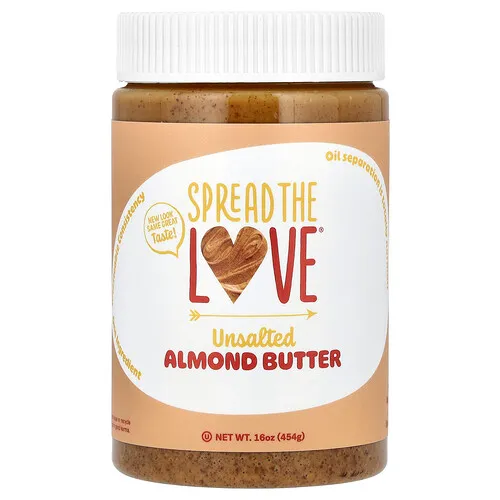 Spread The Love, Mantequilla de almendras, sin sal, 454 g (16 oz)