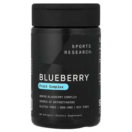 Sports Research, Complejo frutal de arándano azul, 60 cápsulas blandas