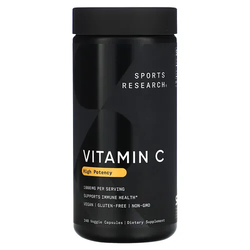 Sports Research, Vitamina C, 1000 mg, 240 cápsulas vegetales