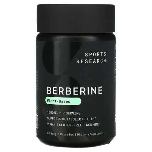 Sports Research, Berberina, 60 cápsulas vegetales (500 mg por cápsula)