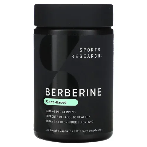 Sports Research, Berberina, 120 cápsulas vegetales (500 mg por cápsula)