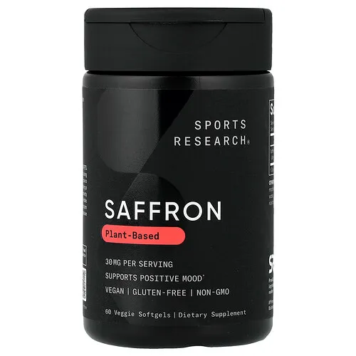 Sports Research, Azafrán, 30 mg, 60 cápsulas blandas vegetales