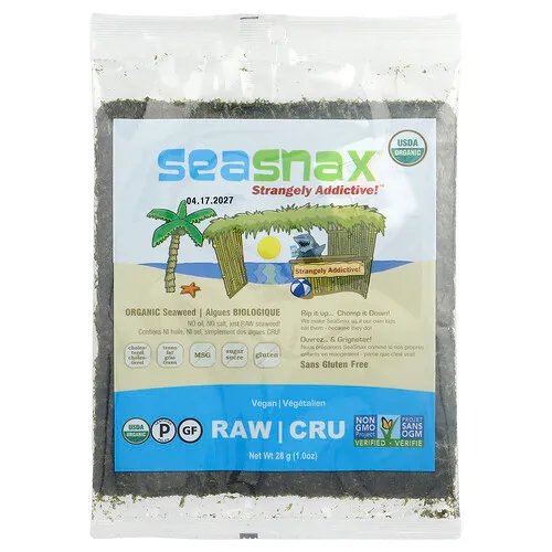 SeaSnax, Algas marinas orgánicas, 28 g (1 oz)