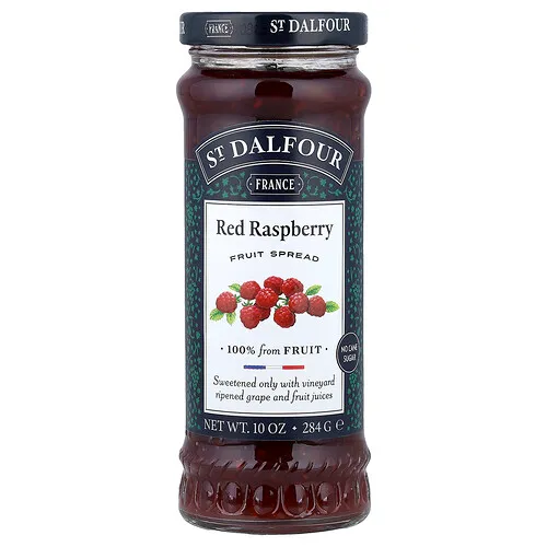 St. Dalfour, Pasta para untar de frutas, Frambuesa roja, 284 g (10 oz)