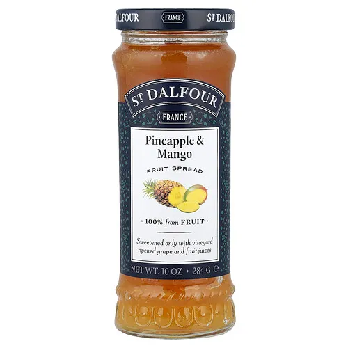 St. Dalfour, Pasta untable de lujo de piña y mango, 284 g (10 oz)