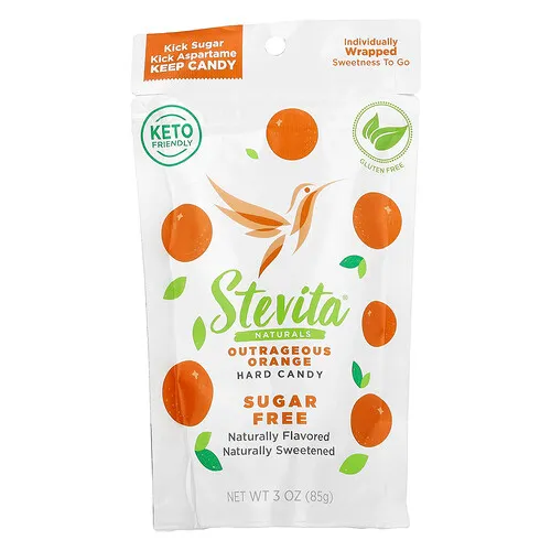 Stevita Naturals, Naturals, Caramelo duro sin azúcar, Naranja escandalosa, 85 g (3 oz)
