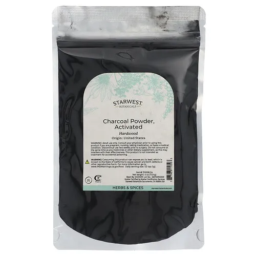 Starwest Botanicals, Carbón vegetal en polvo, activado, 113,4 g (4 oz)