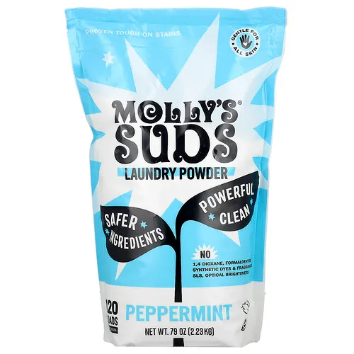 Molly's Suds, Detergente en polvo, Menta, 2,23 kg (79 oz)