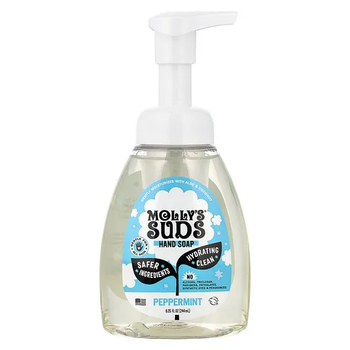 Molly's Suds, Jabón para manos, Menta, 244 ml (8,25 oz. líq.)