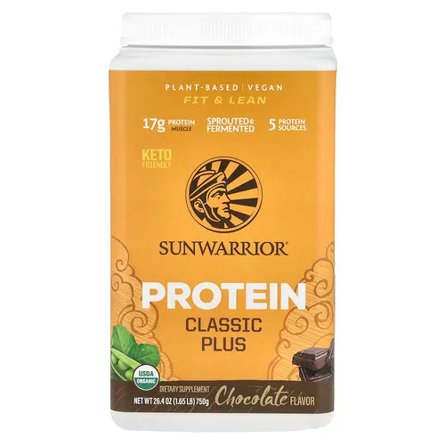 Sunwarrior, Protein Classic Plus, Chocolate, 750 g (1,65 lb)