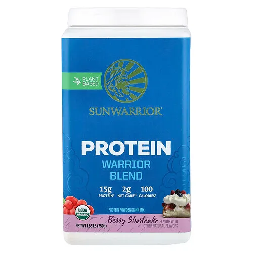 Sunwarrior, Warrior Blend, Proteína, Pastel de frutas y bayas, 750 g (1,65 lb)