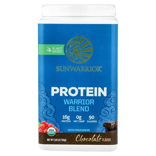 Sunwarrior, Mezcla de proteínas para guerreros, Chocolate, 750 g (1,65 lb)