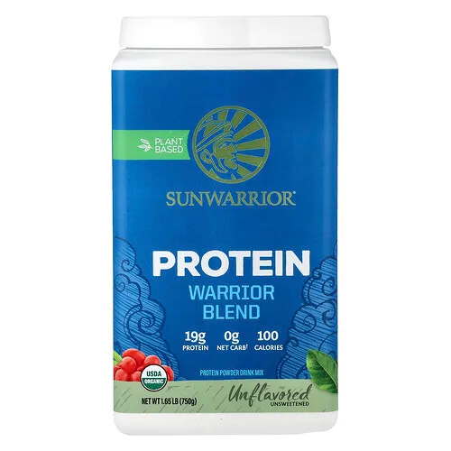 Sunwarrior, Mezcla de proteínas para guerreros, Sin sabor, 750 g (1,65 lb)