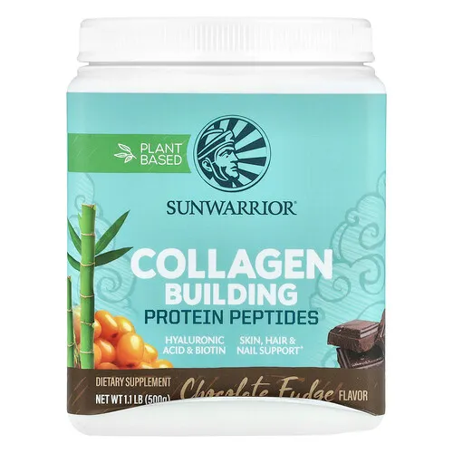 Sunwarrior, Péptidos de proteína generadores de colágeno, Caramelo de chocolate, 500 g (17,6 oz)
