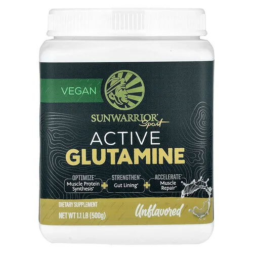 Sunwarrior, Sport, Glutamina activa, Sin sabor, 500 g (1,1 lb)