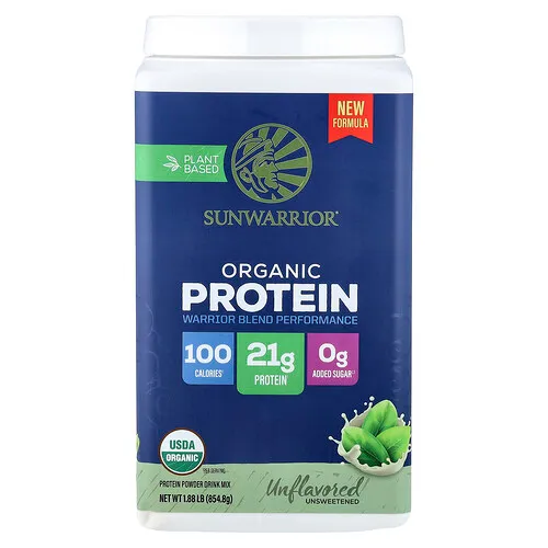 Sunwarrior, Proteína orgánica de origen vegetal, Sin sabor, 854,8 g (1,88 lb)
