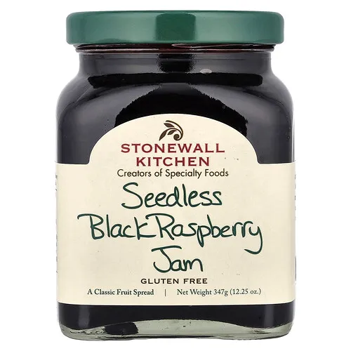 Stonewall Kitchen, Mermelada de frambuesa negra sin semillas, 347 g (12,25 oz)