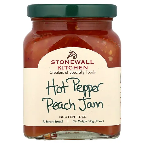 Stonewall Kitchen, Mermelada de melocotón y pimiento, suave, 340 g (12 oz)