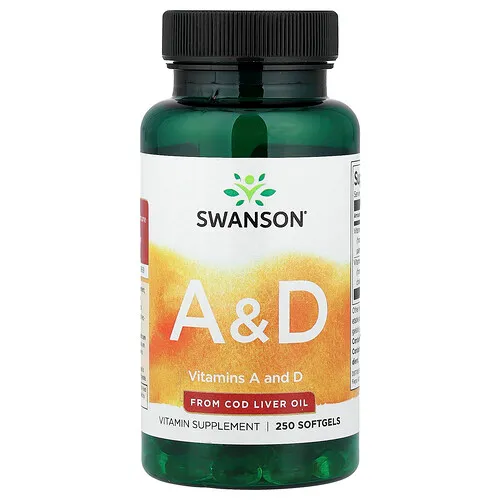Swanson Vitamins, Vitaminas A y D, 250 cápsulas blandas