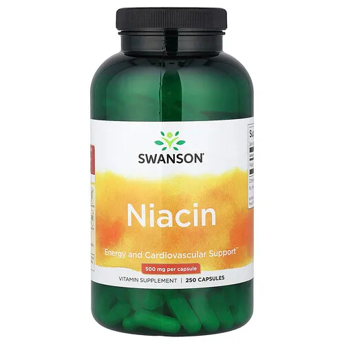 Swanson Vitamins, Niacina, 500 mg, 250 cápsulas