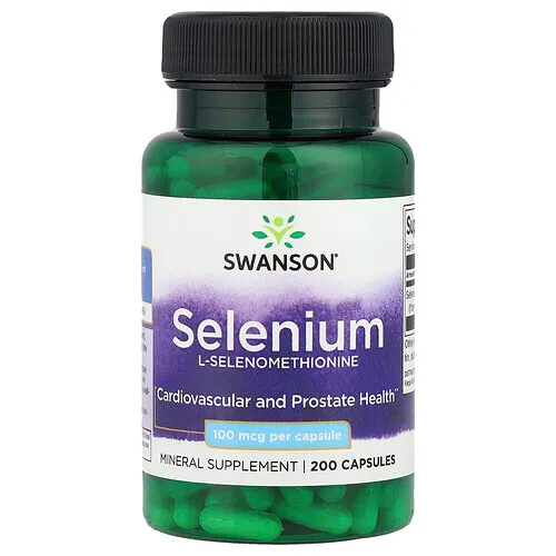 Swanson Vitamins, Selenio, 100 mcg, 200 cápsulas