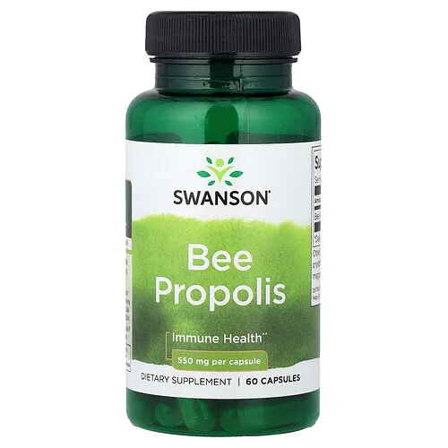Swanson Vitamins, Propóleo de abeja, 550 mg, 60 cápsulas