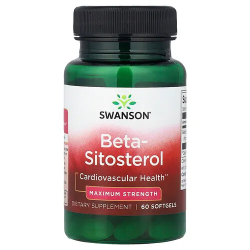 Swanson Vitamins, Beta-sitosterol, Máxima concentración, 60 cápsulas blandas (160 mg por cápsula blanda)