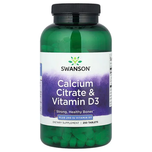 Swanson Vitamins, Citrato de calcio y vitamina D3, 250 comprimidos