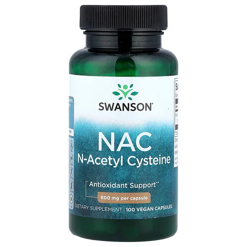 Swanson Vitamins, NAC, 600 mg, 100 cápsulas veganas